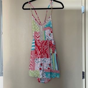 Colorful Low Back Sun Dress